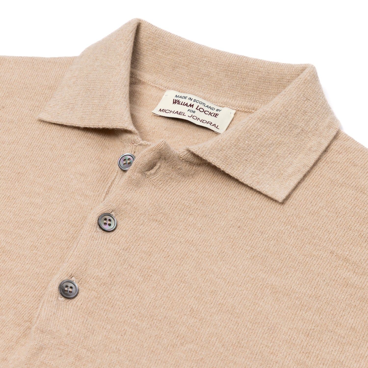 Strickpolo "Oxton Sportshirt" aus feinem schottischen 1 Ply-Kaschmir